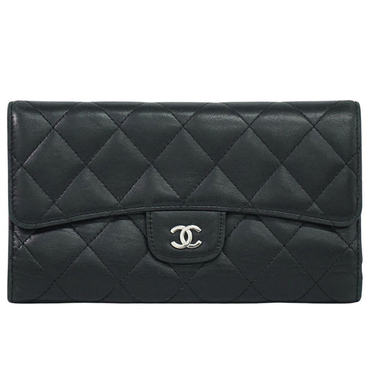 CHANEL ココマーク マトラッセ 長財布 ブラック