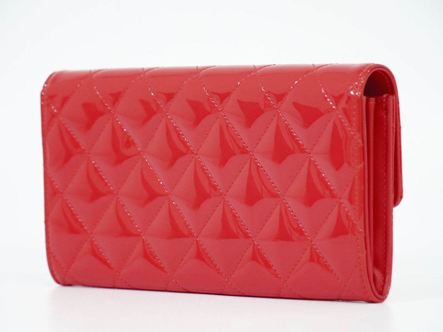 CHANEL シャネル ココマーク マトラッセ 長財布 レッド