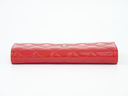 CHANEL シャネル ココマーク マトラッセ 長財布 レッド