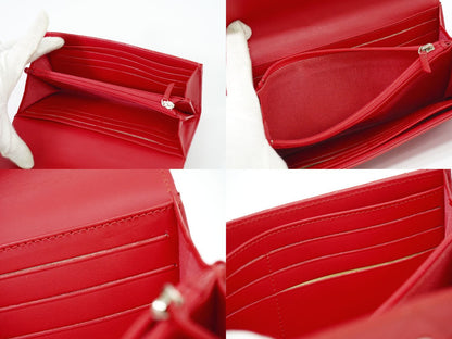 CHANEL シャネル ココマーク マトラッセ 長財布 レッド