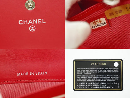 CHANEL シャネル ココマーク マトラッセ 長財布 レッド