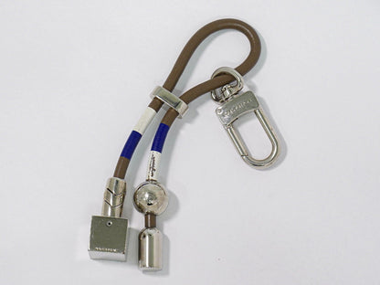 LOUIS VUITTON コーデッジ キーホルダー メタル レザー ブラウン MP1685