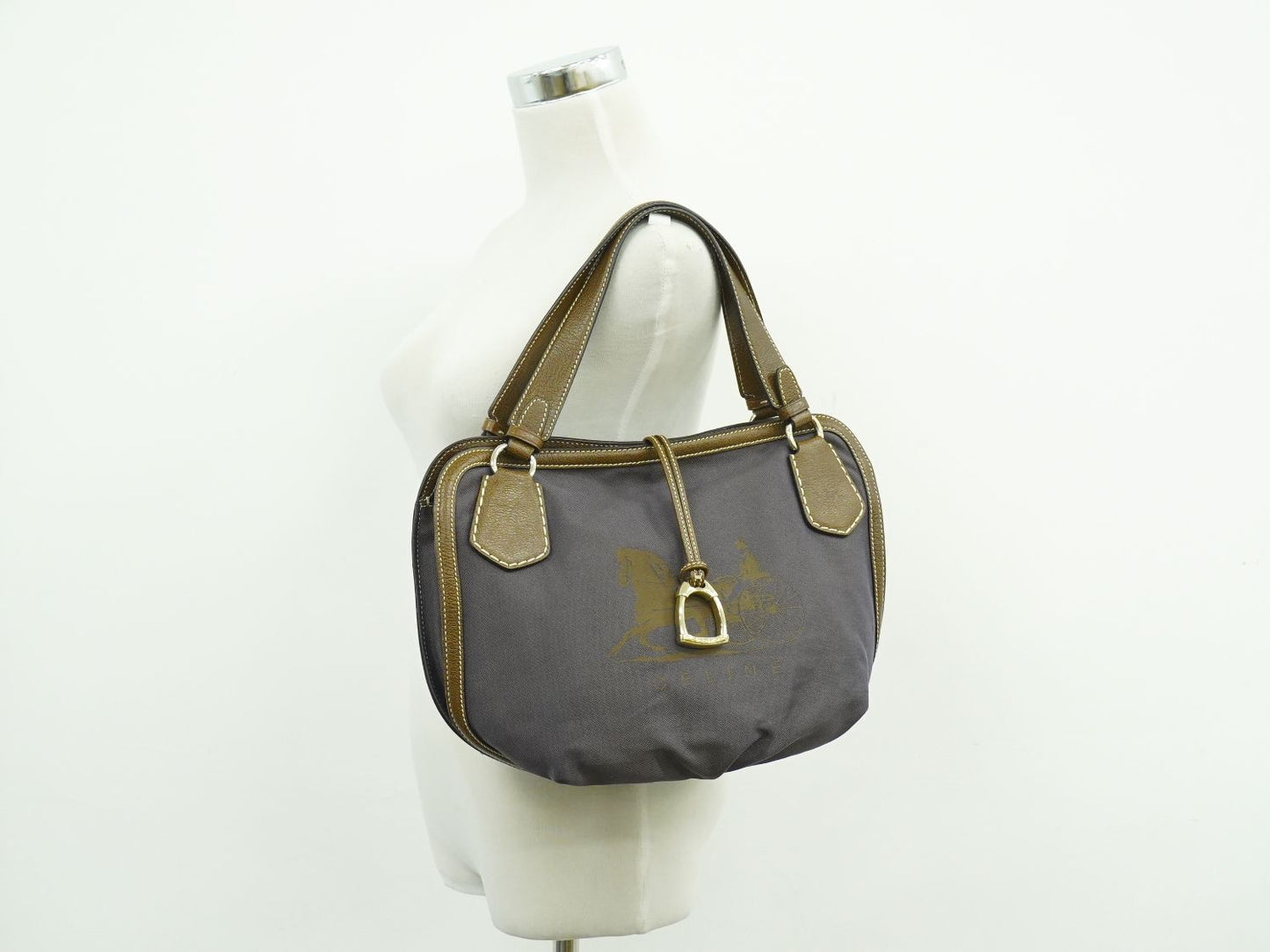 CELINE 馬車ロゴ トートバッグ ブラウン