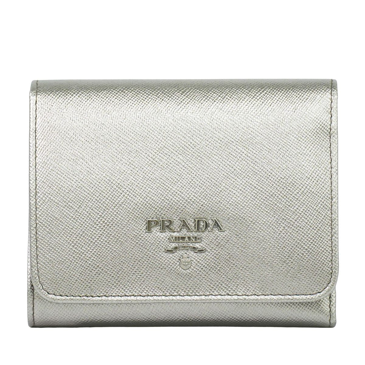 PRADA サフィアーノ 折財布 シルバー