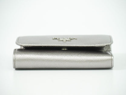 PRADA サフィアーノ 折財布 シルバー