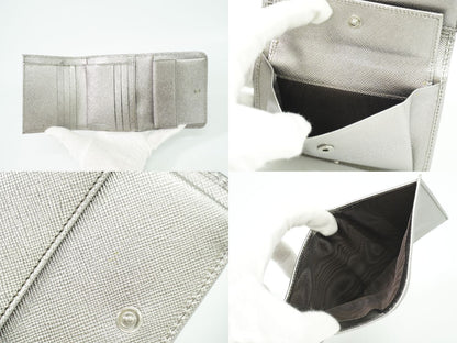 PRADA サフィアーノ 折財布 シルバー