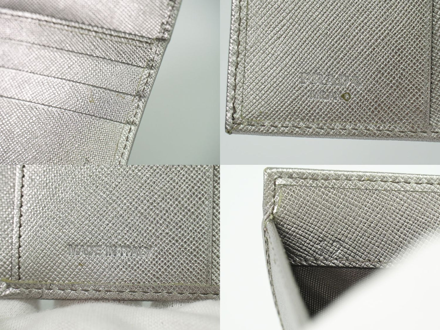 PRADA サフィアーノ 折財布 シルバー
