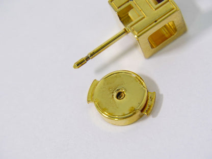 HERMES Hキューブ ピアス GP アイボリー