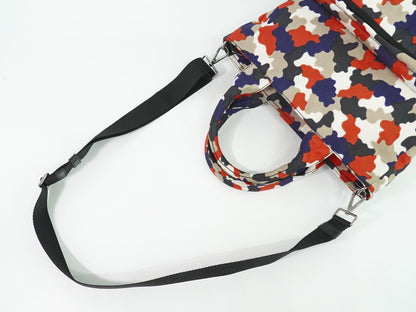 PRADA カモフラージュ 2WAY ショルダーバッグ ブラック マルチカラー