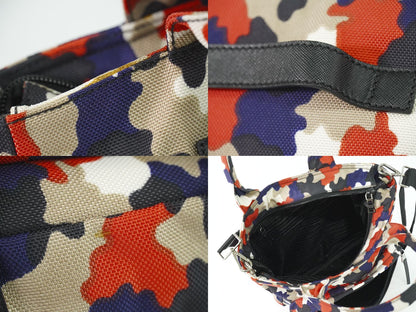 PRADA カモフラージュ 2WAY ショルダーバッグ ブラック マルチカラー