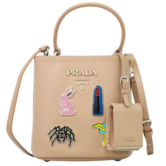 PRADA パニエ スモール 2WAY ショルダーバッグ ピンクベージュ 1BA217