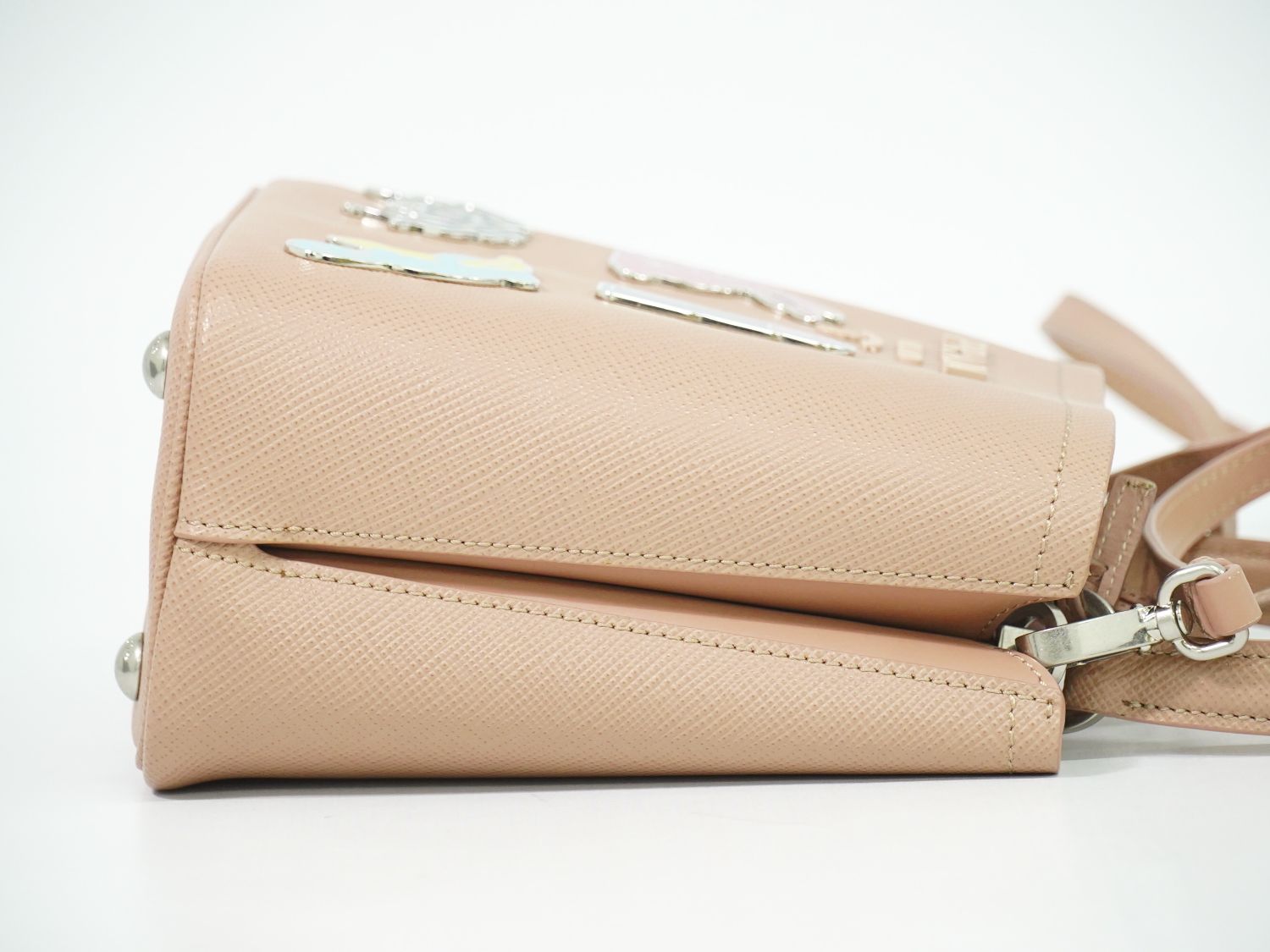 PRADA パニエ スモール 2WAY ショルダーバッグ ピンクベージュ 1BA217