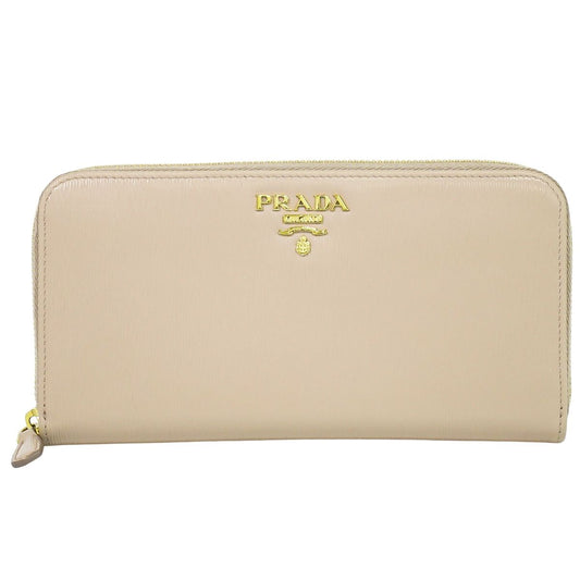 PRADA ラウンドファスナー 長財布 ベージュ
