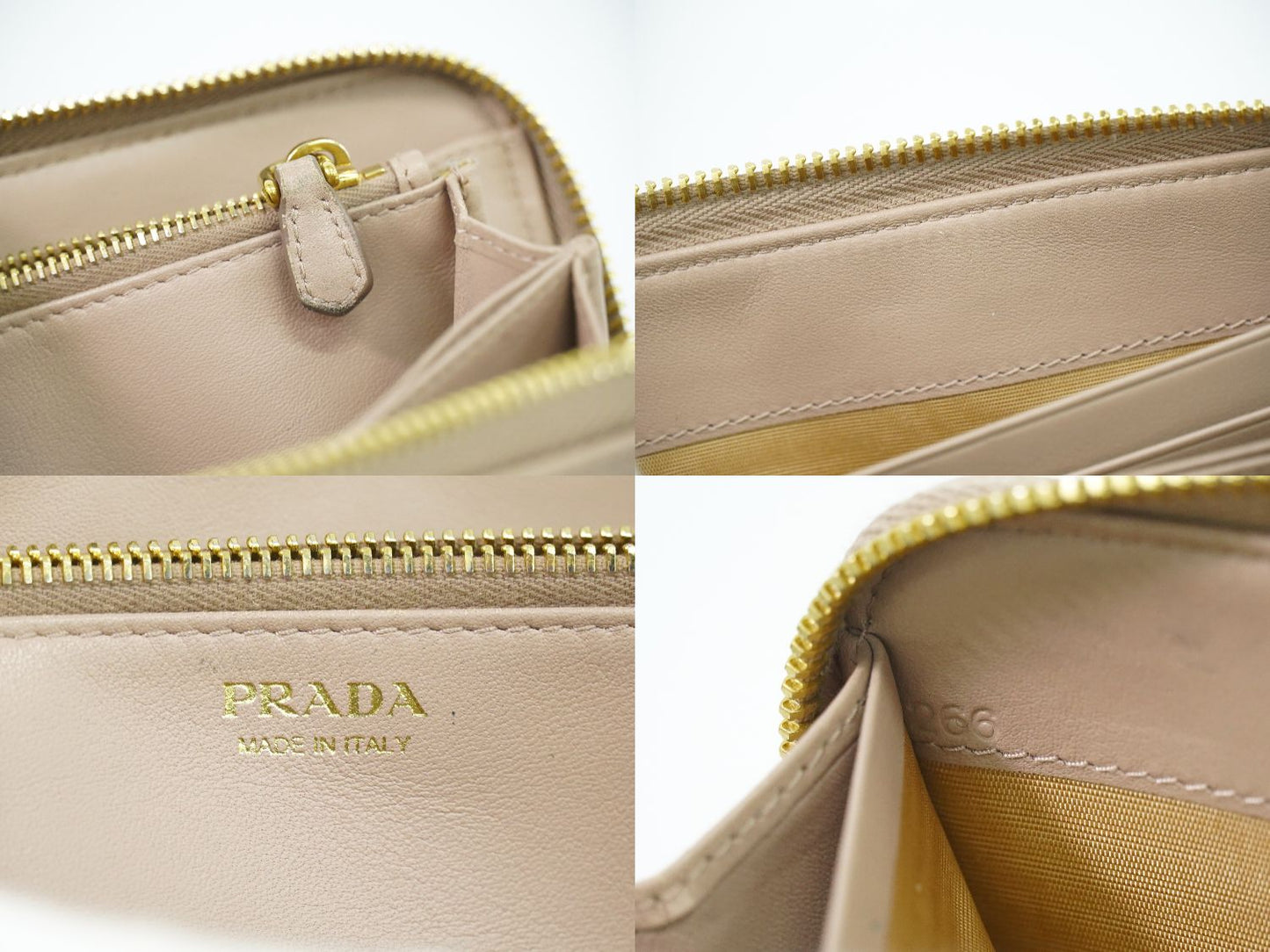 PRADA ラウンドファスナー 長財布 ベージュ