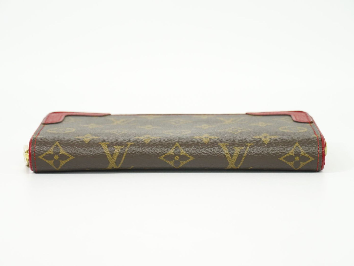 LOUIS VUITTON ジッピーウォレット レティーロ モノグラム 長財布 ブラウン レッド M61854