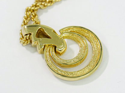 Christian Dior ラインストーン ネックレス GP ゴールド