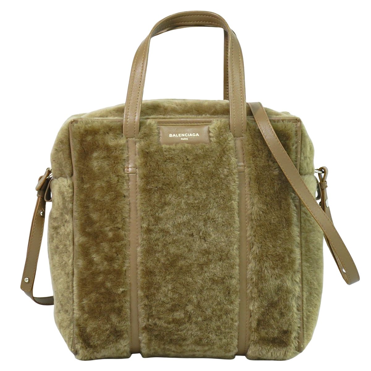 BALENCIAGA バザールショッパー 2WAY ショルダーバッグ ブラウン 443096