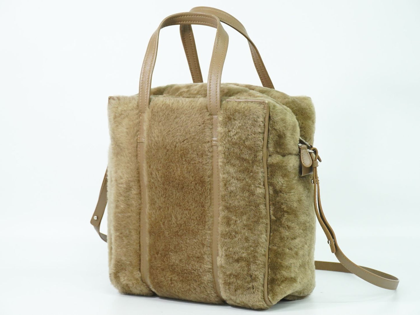 BALENCIAGA バザールショッパー 2WAY ショルダーバッグ ブラウン 443096