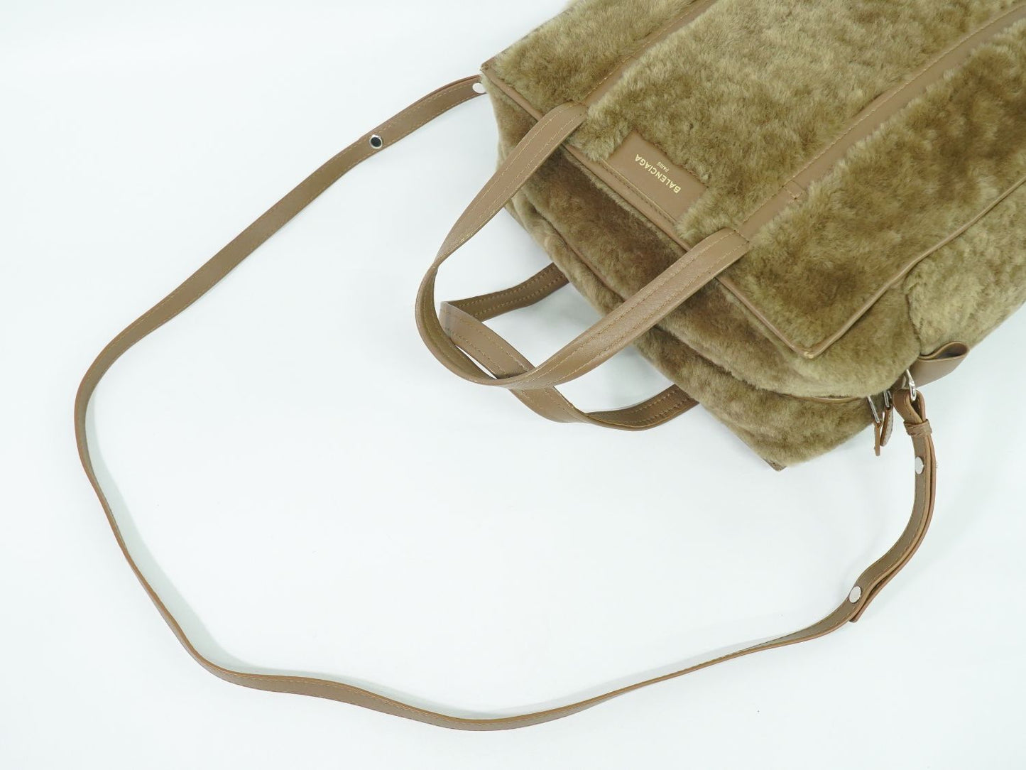 BALENCIAGA バザールショッパー 2WAY ショルダーバッグ ブラウン 443096