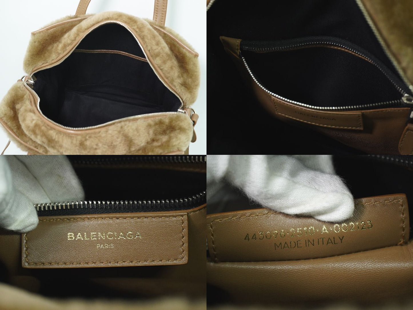 BALENCIAGA バザールショッパー 2WAY ショルダーバッグ ブラウン 443096