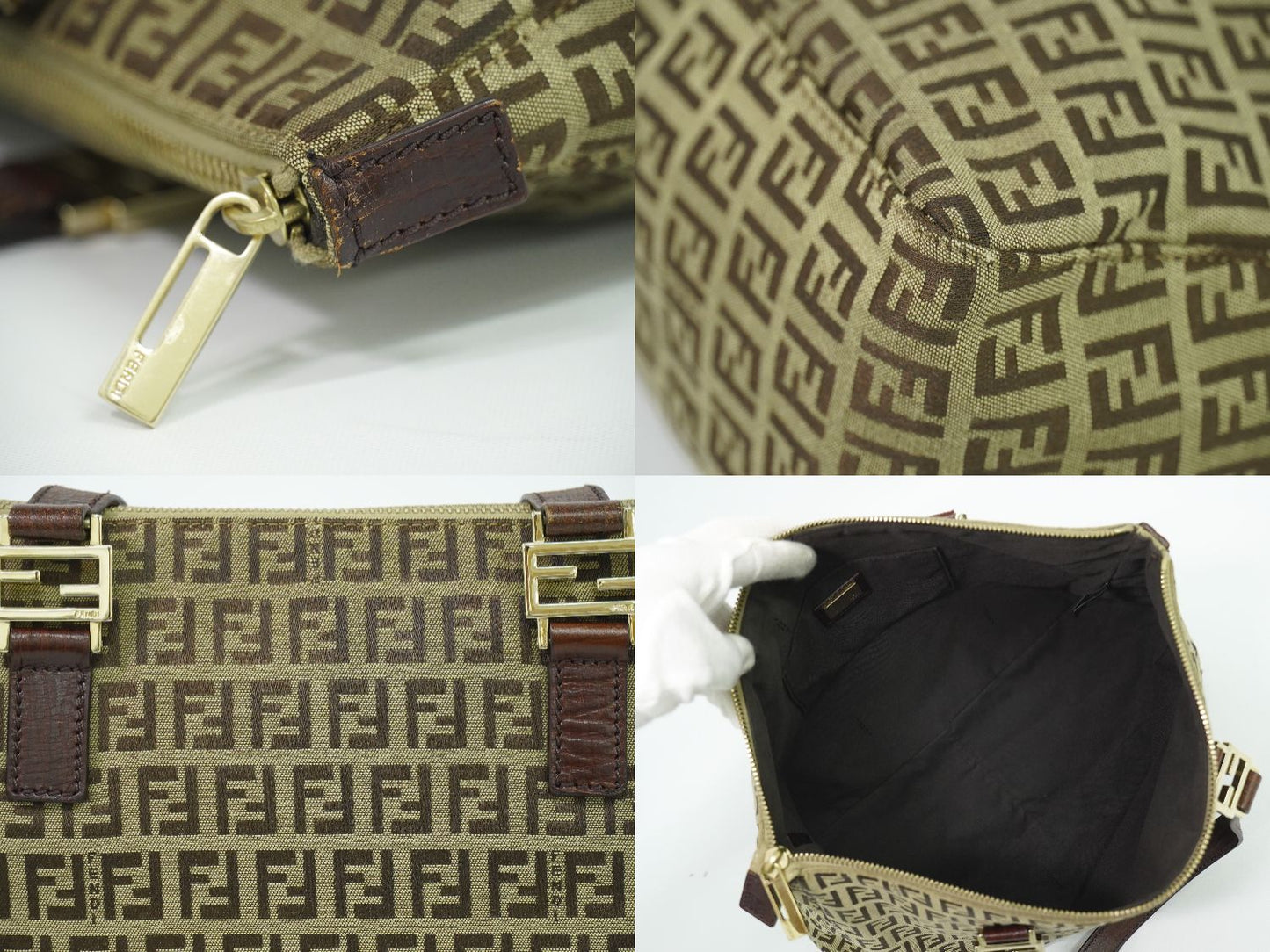 FENDI ズッキーノ トートバッグ ベージュ 8BH138