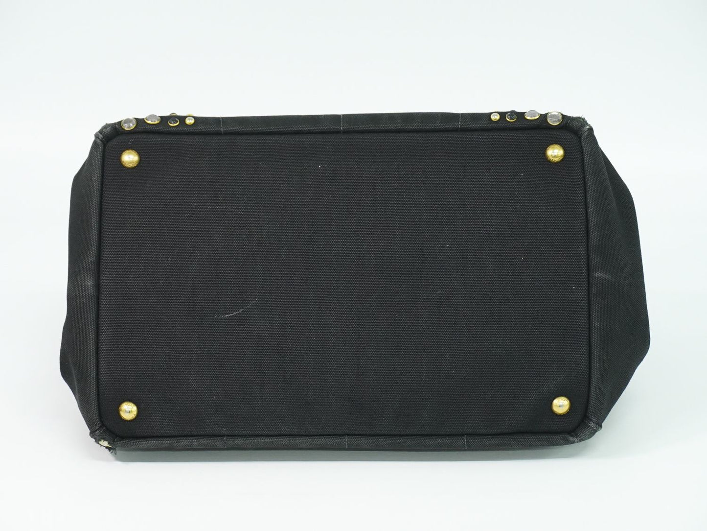 PRADA カナパ ビジュー 2WAY ショルダーバッグ ブラック B2642O