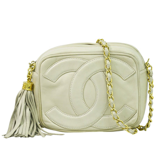 CHANEL デカ ココマーク ショルダーバッグ ベージュ