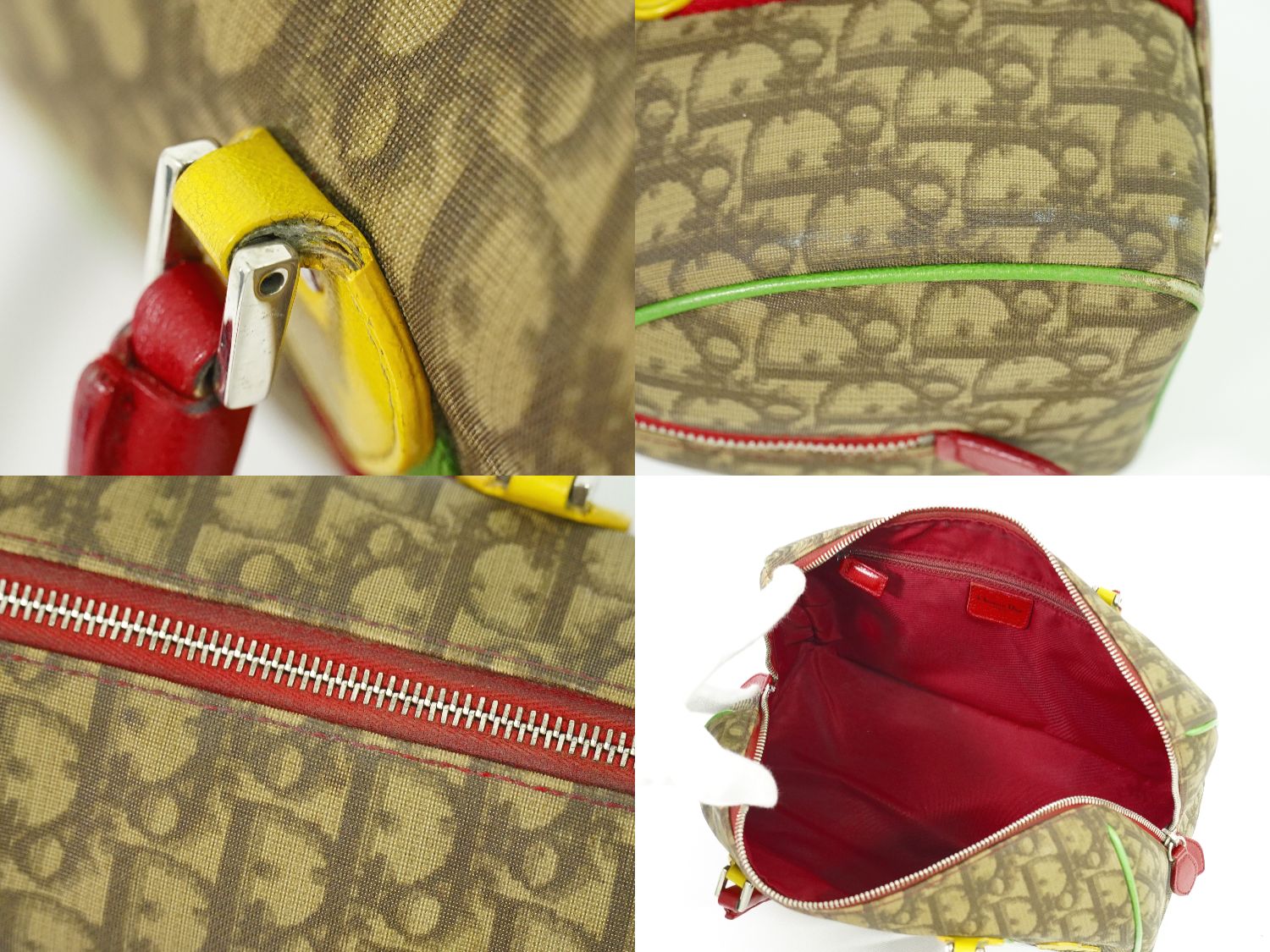 Christian Dior トロッター ラスタ ミニ ボストンバッグ ブラウン