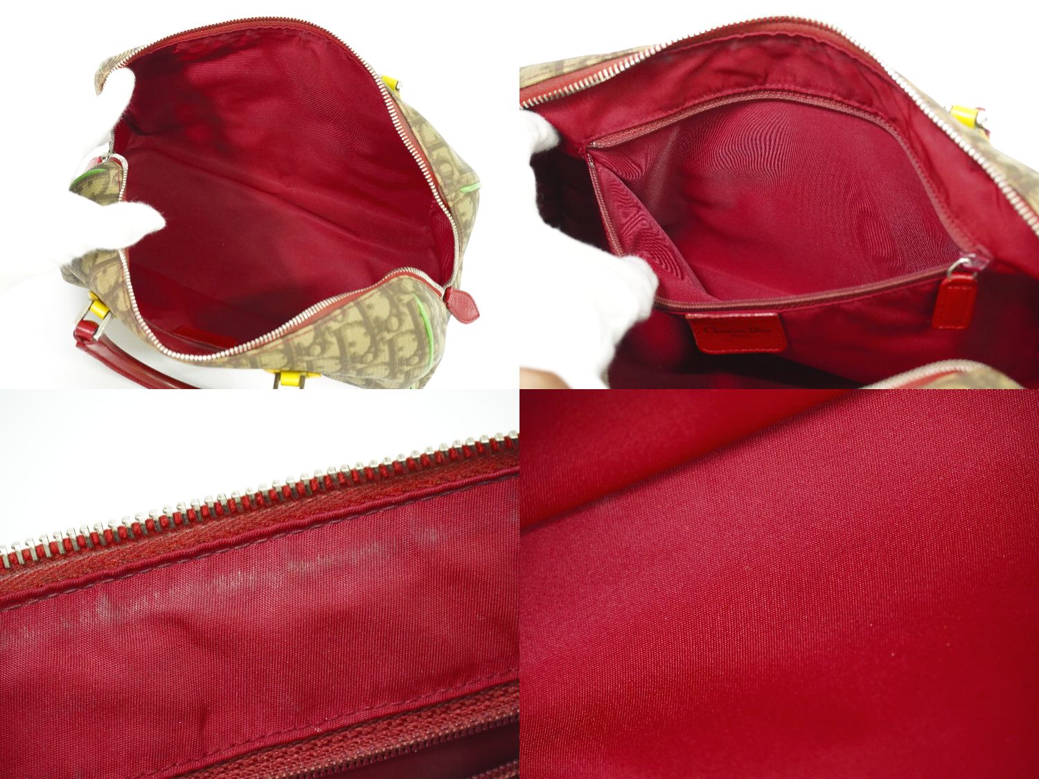 Christian Dior トロッター ラスタ ミニ ボストンバッグ ブラウン