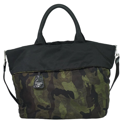 PRADA テスート リバーシブル 2WAY ショルダーバッグ ブラック グリーン ブラウン BR4521