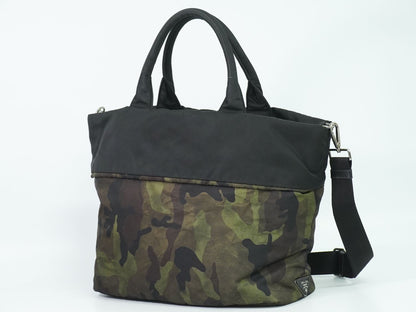 PRADA テスート リバーシブル 2WAY ショルダーバッグ ブラック グリーン ブラウン BR4521