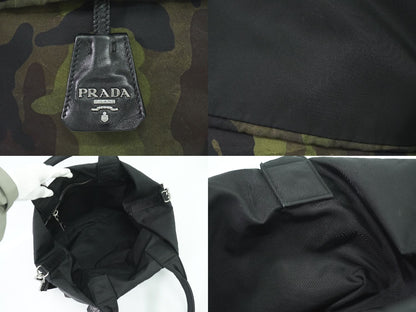 PRADA テスート リバーシブル 2WAY ショルダーバッグ ブラック グリーン ブラウン BR4521