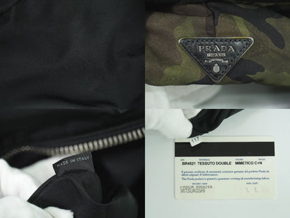 PRADA テスート リバーシブル 2WAY ショルダーバッグ ブラック グリーン ブラウン BR4521