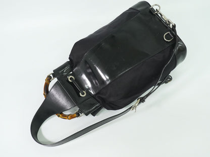 GUCCI バンブー ショルダーバッグ ブラック