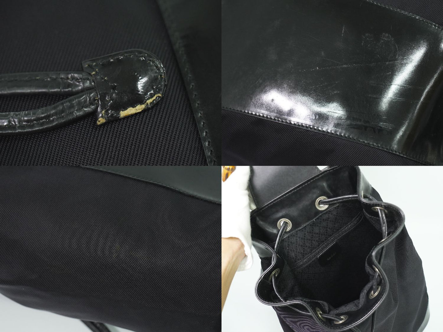 GUCCI バンブー ショルダーバッグ ブラック