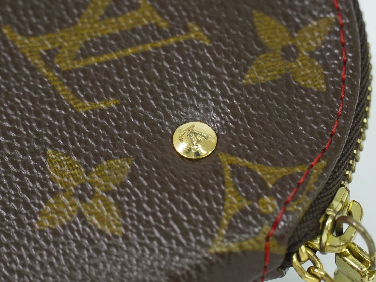 LOUIS VUITTON ポルトモネロン モノグラム チェリー 村上隆 コインケース ブラウン レッド M95043