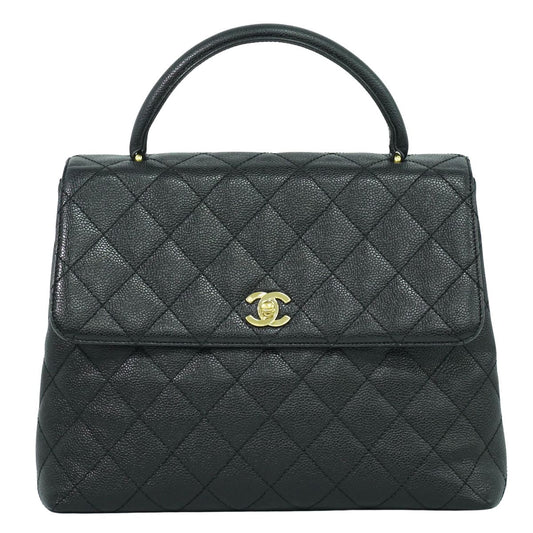 CHANEL ココマーク マトラッセ ハンドバッグ ブラック