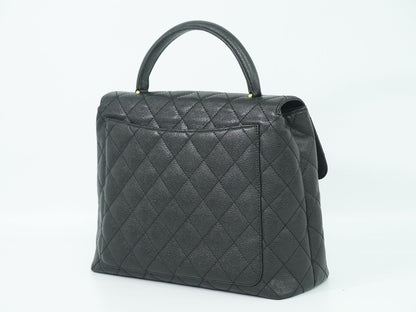 CHANEL ココマーク マトラッセ ハンドバッグ ブラック
