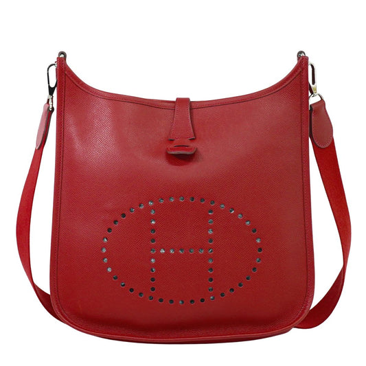 HERMES エヴリン 2 ショルダーバッグ □J刻 レッド
