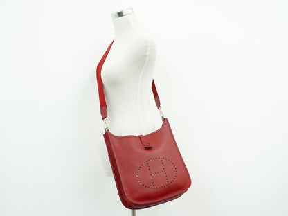 HERMES エヴリン 2 ショルダーバッグ □J刻 レッド