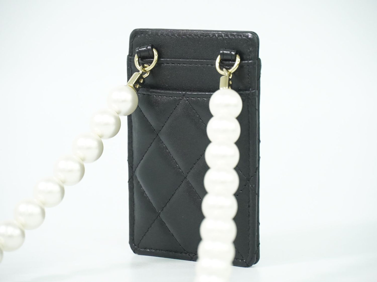 CHANEL ココマーク マトラッセ カードケース ブラック