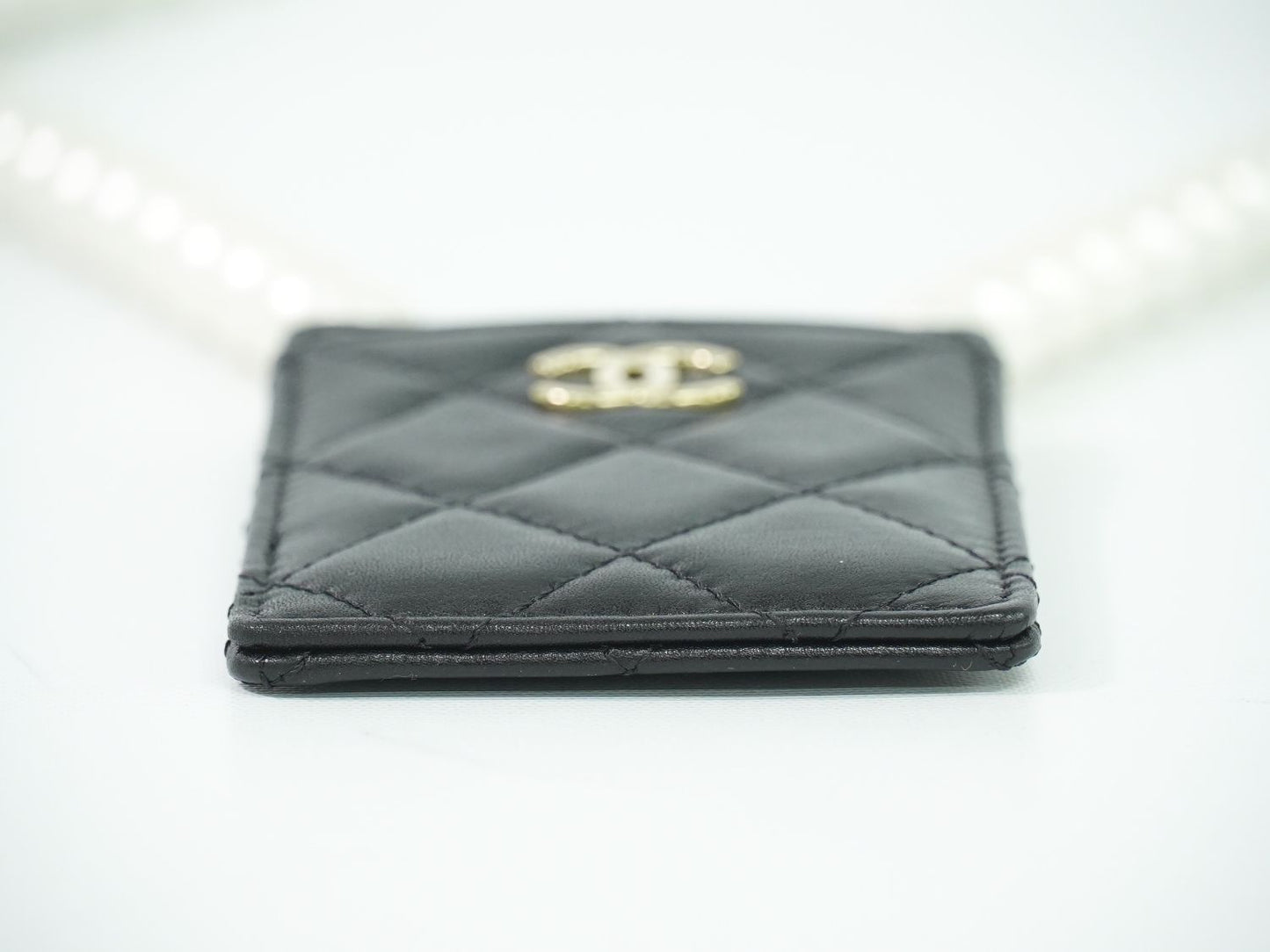 CHANEL ココマーク マトラッセ カードケース ブラック