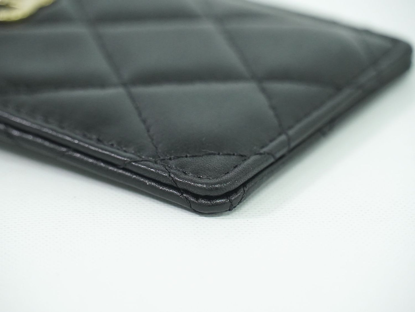 CHANEL ココマーク マトラッセ カードケース ブラック