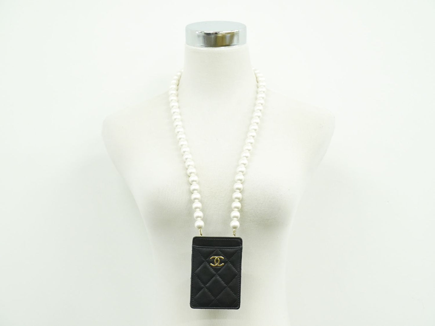 CHANEL ココマーク マトラッセ カードケース ブラック