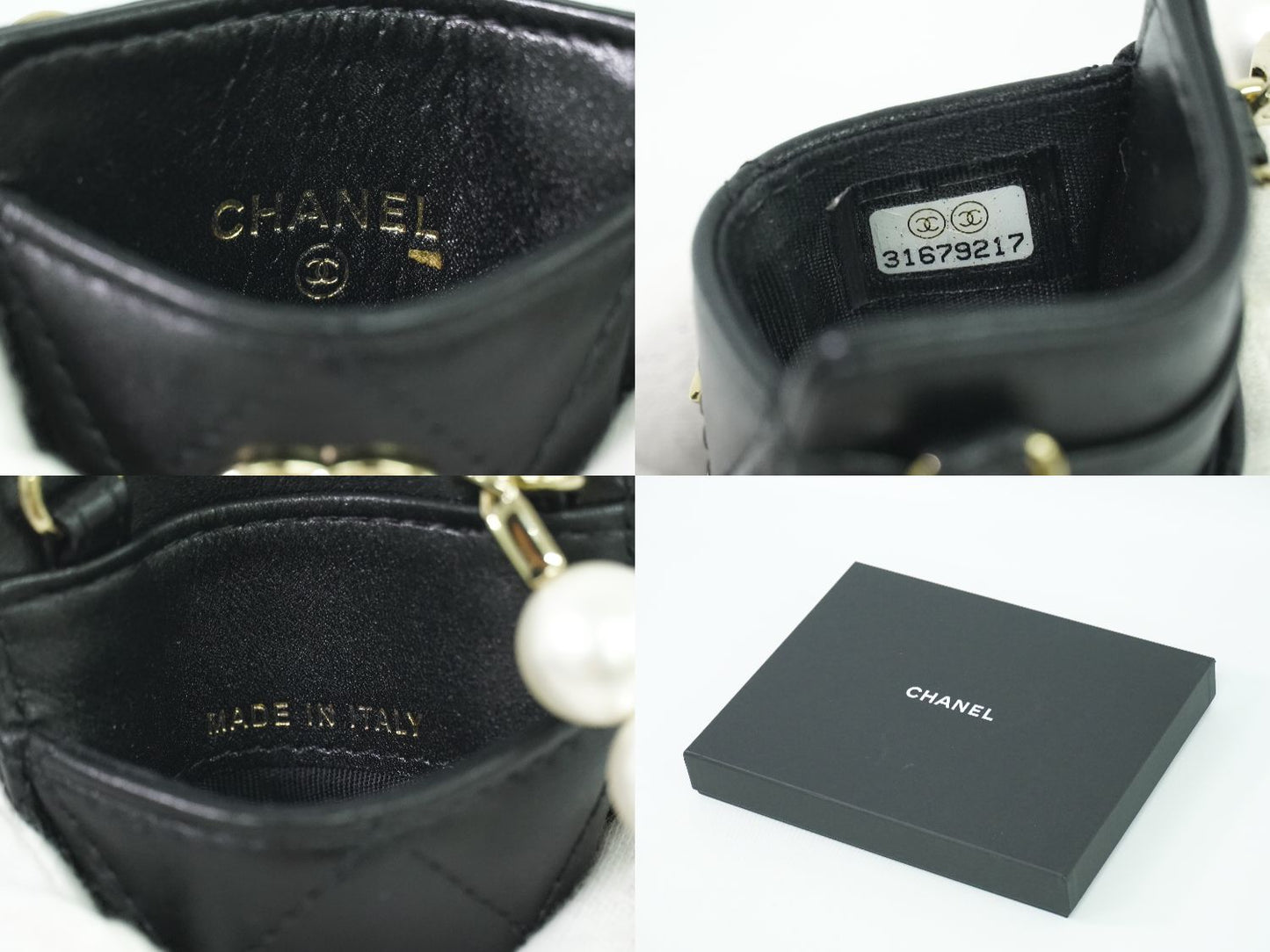 CHANEL ココマーク マトラッセ カードケース ブラック