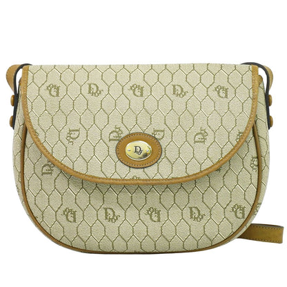 Christian Dior ハニカム柄 ショルダーバッグ ベージュ