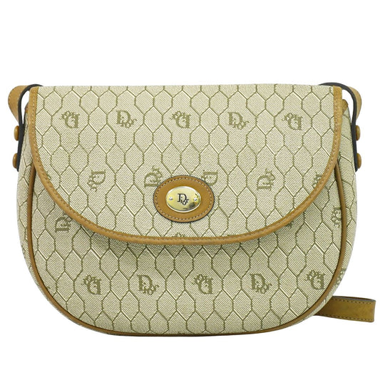 Christian Dior ハニカム柄 ショルダーバッグ ベージュ