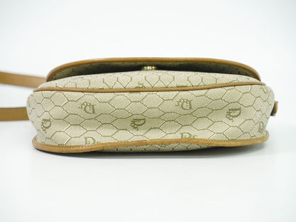 Christian Dior ハニカム柄 ショルダーバッグ ベージュ