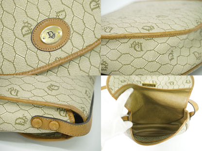 Christian Dior ハニカム柄 ショルダーバッグ ベージュ