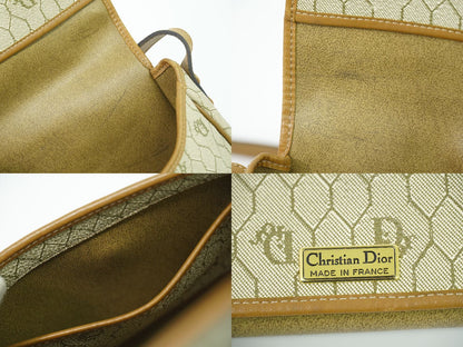 Christian Dior ハニカム柄 ショルダーバッグ ベージュ